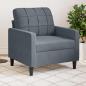 Preview: ARDEBO.de - Sessel Dunkelgrau 60 cm Samt