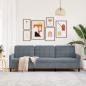 Preview: 3-Sitzer-Sofa Dunkelgrau 210 cm Samt