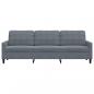 Preview: 3-Sitzer-Sofa Dunkelgrau 210 cm Samt