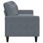 Preview: 3-Sitzer-Sofa Dunkelgrau 210 cm Samt