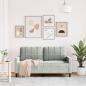 Preview: 2-Sitzer-Sofa Hellgrau 140 cm Samt