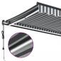 Preview: Markise Automatisch mit LEDs Anthrazit & Weiß 400x350 cm