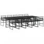 Preview: 11-tlg. Garten-Essgruppe Schwarz Poly Rattan