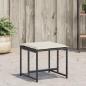 Preview: ARDEBO.de - Gartenhocker mit Kissen 4 Stk. Schwarz Poly Rattan