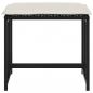 Preview: Gartenhocker mit Kissen 4 Stk. Schwarz Poly Rattan
