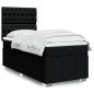 Preview: ARDEBO.de - Boxspringbett mit Matratze Schwarz 90x200 cm Stoff