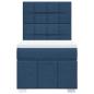 Preview: Boxspringbett mit Matratze Blau 90x200 cm Stoff