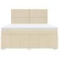 Preview: Boxspringbett mit Matratze Creme 180x200 cm Stoff