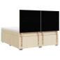 Preview: Boxspringbett mit Matratze Creme 180x200 cm Stoff