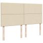 Preview: Boxspringbett mit Matratze Creme 180x200 cm Stoff