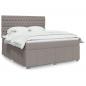 Preview: ARDEBO.de - Boxspringbett mit Matratze Taupe 180x200 cm Stoff