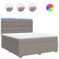 Preview: Boxspringbett mit Matratze Taupe 180x200 cm Stoff