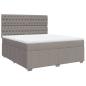 Preview: Boxspringbett mit Matratze Taupe 180x200 cm Stoff