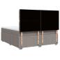 Preview: Boxspringbett mit Matratze Taupe 180x200 cm Stoff