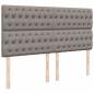 Preview: Boxspringbett mit Matratze Taupe 180x200 cm Stoff