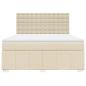 Preview: Boxspringbett mit Matratze Creme 180x200 cm Stoff