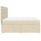 Preview: Boxspringbett mit Matratze Creme 180x200 cm Stoff