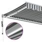 Preview: Markise Automatisch mit LED Anthrazit & Weiß 600x350 cm