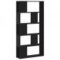 Preview: Bücherregal 5 Böden Schwarz 80,5x23,5x162,5 cm Holzwerkstoff