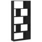 Preview: Bücherregal 5 Böden Schwarz 80,5x23,5x162,5 cm Holzwerkstoff