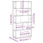 Preview: Bücherregal 5 Böden Schwarz 80,5x23,5x162,5 cm Holzwerkstoff