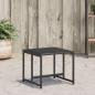 Preview: ARDEBO.de - Gartenhocker 4 Stk. Schwarz Stahl und Textilene