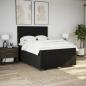 Preview: Boxspringbett mit Matratze Schwarz 140x200 cm Stoff