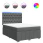 Preview: Boxspringbett mit Matratze Dunkelgrau 140x200 cm Stoff