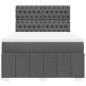 Preview: Boxspringbett mit Matratze Dunkelgrau 140x200 cm Stoff