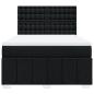 Preview: Boxspringbett mit Matratze Schwarz 140x200 cm Stoff