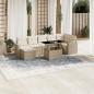 Preview: ARDEBO.de - 8-tlg. Garten-Sofagarnitur mit Kissen Beige Poly Rattan