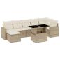 Preview: 8-tlg. Garten-Sofagarnitur mit Kissen Beige Poly Rattan