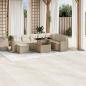 Preview: ARDEBO.de - 9-tlg. Garten-Sofagarnitur mit Kissen Beige Poly Rattan