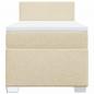 Preview: Boxspringbett mit Matratze Creme 80x200 cm Stoff