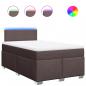 Preview: Boxspringbett mit Matratze Dunkelbraun 120x190 cm Stoff
