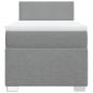 Preview: Boxspringbett mit Matratze Hellgrau 90x200 cm Stoff