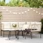 Preview: ARDEBO.de - Gartensofa in L-Form mit Kissen Schwarz Stahl und Textilene