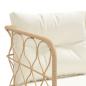 Preview: Gartensofa in L-Form mit Kissen Schwarz Stahl und Textilene