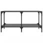Preview: Couchtisch mit Glasplatte Schwarz 78,5x40x40 cm Stahl