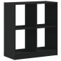 Preview: Bücherregal Schwarz 68,5x32x75 cm Holzwerkstoff