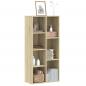 Preview: ARDEBO.de - Bücherregal Sonoma-Eiche 50x25x105 cm Holzwerkstoff