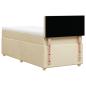 Preview: ARDEBO.de - Boxspringbett mit Matratze Creme 80x200 cm Stoff