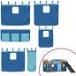 Preview: Etagenbett mit Rutsche und Gardinen Blau 90x200 cm