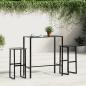 Preview: Bartisch Schwarz 100x50x110 cm Pulverbeschichteter Stahl