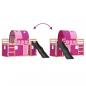 Preview: Etagenbett mit Rutsche und Gardinen Rosa 90x190 cm