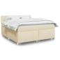 Preview: ARDEBO.de - Boxspringbett mit Matratze Creme 180x200 cm Stoff