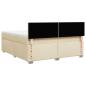 Preview: Boxspringbett mit Matratze Creme 180x200 cm Stoff