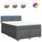 Preview: Boxspringbett mit Matratze Dunkelgrau 160x200 cm Stoff
