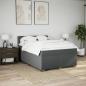 Preview: Boxspringbett mit Matratze Dunkelgrau 160x200 cm Stoff