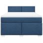 Preview: Boxspringbett mit Matratze Blau 160x200 cm Stoff